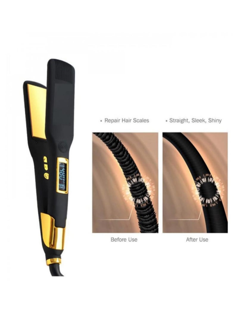 Professional Hair Straightener Black/Gold - Image 3