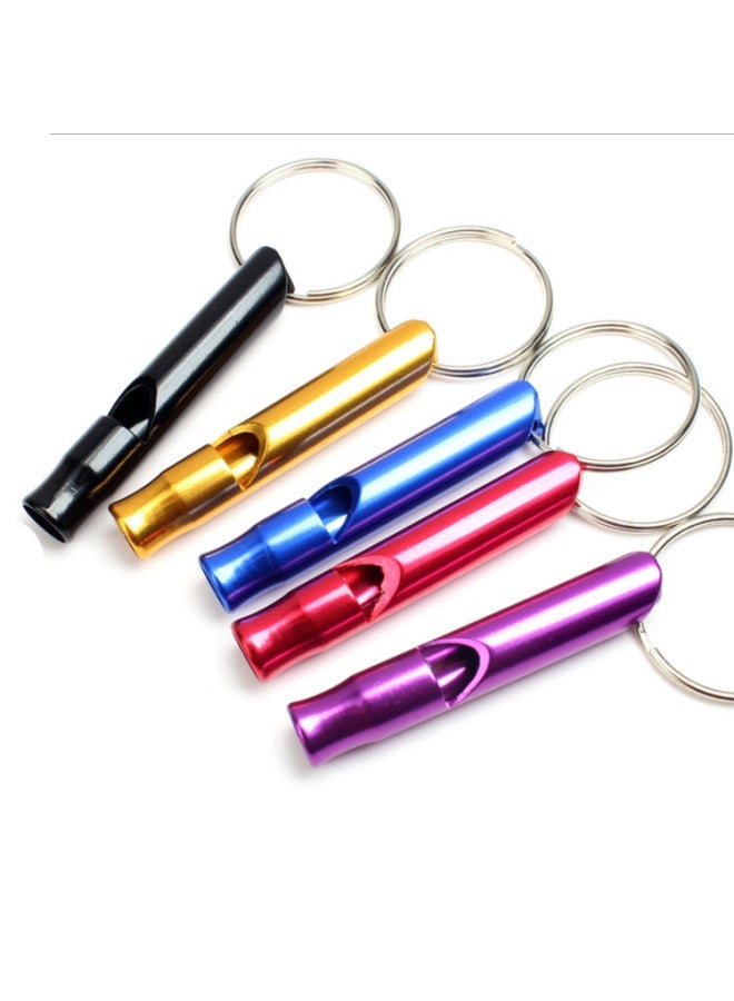 Generic Outdoor Survival Whistle High-pitched Multifunctional Training Tool Keychain Lifesaving Edc Equipment-Color:Blue - Image 3