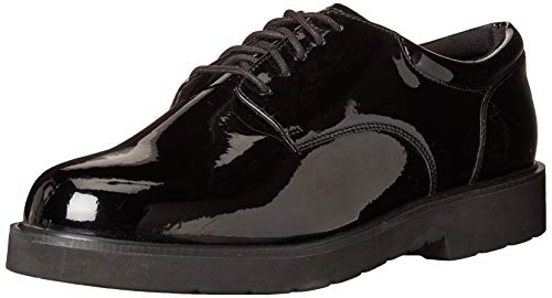 Bates Men's Hi Gloss Uniform Oxford, Black, 10 M US - Image 1