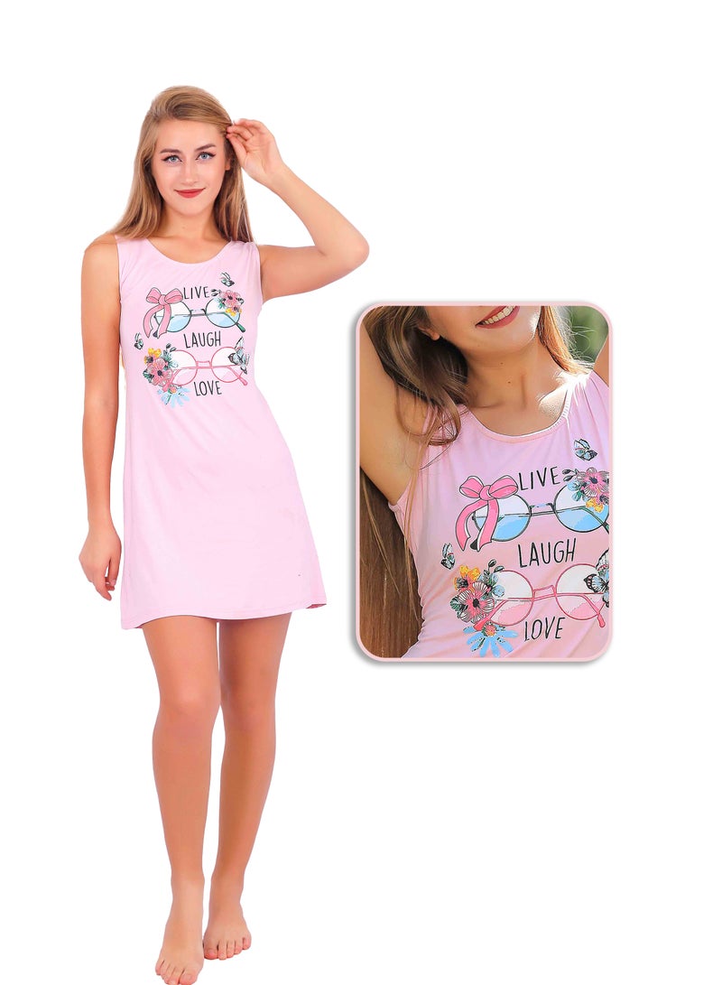 Women's sleeveless nightgown, comfortable summer nightgown - Image 3