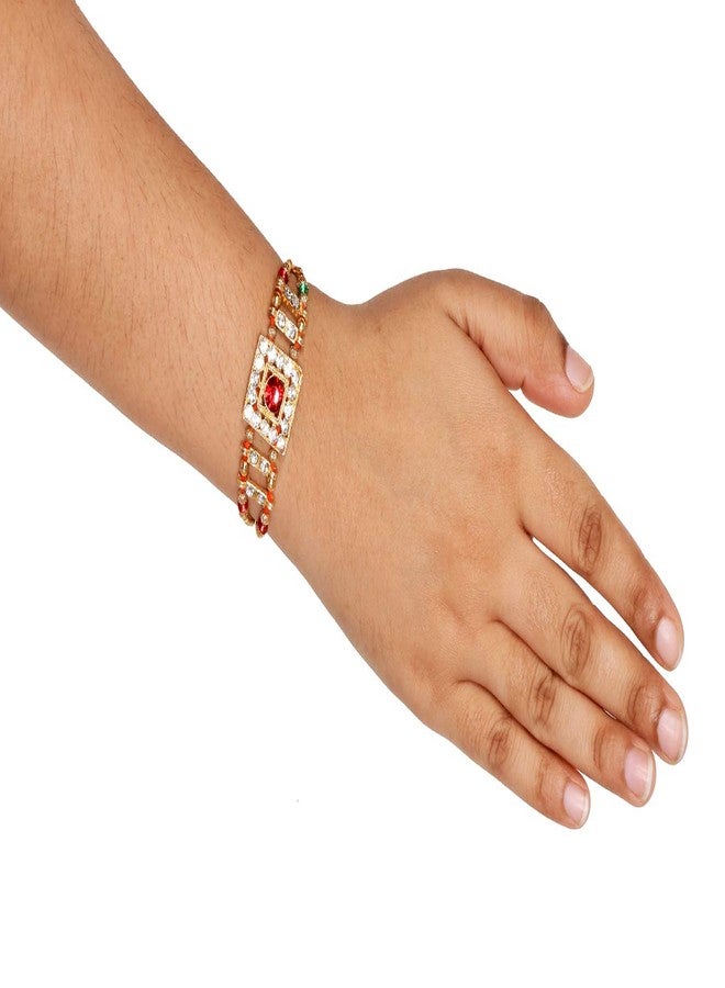 Suninow Designer Orange BHAIYA BHABHI LUMBA Rakhi Combo - Image 5