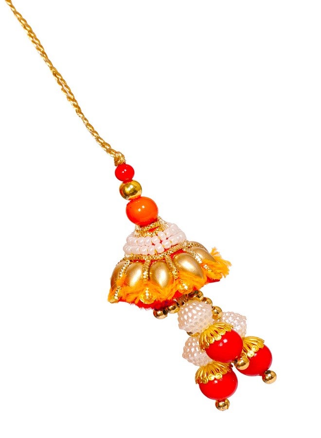 Suninow Designer Orange BHAIYA BHABHI LUMBA Rakhi Combo - Image 2