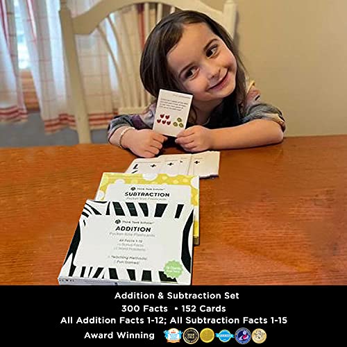 Think Tank Scholar Addition and Subtraction Flash Cards 150 Facts 112 Sub Facts 115 Award Winning Math Games Learn Add Subtract Kids Ages 48 in Kindergarten 1st 2nd 3rd 4th Grade - Image 5