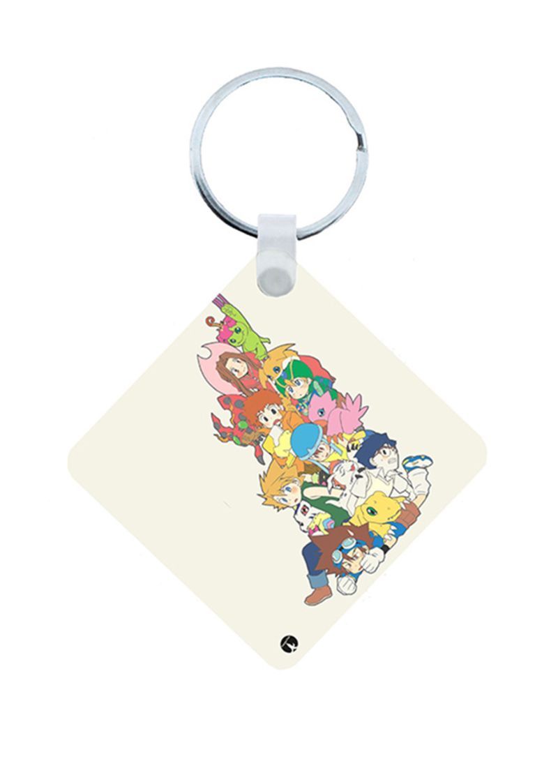 RKN Digimon Anime Wooden Keychain