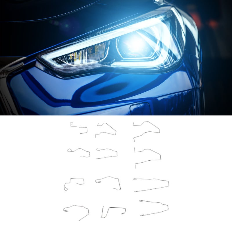 12PCS Headlight Retainer Spring Clips Headlamp Bulb Retaining Clip Holder Universal Automotive Headlight Clip for H1 H3 H4 H7 Bulbs - Image 5