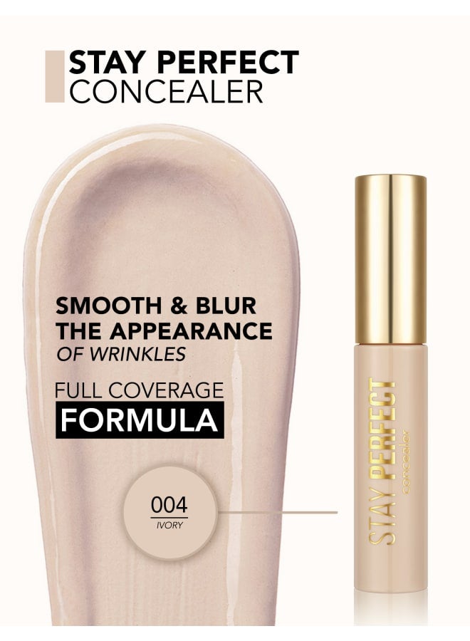 flormar Stay Perfect Concealer – 004 Ivory – Buildable, Long-Wear, Matte Finish, High Pigment, Blendable 004-IVORY - Image 5