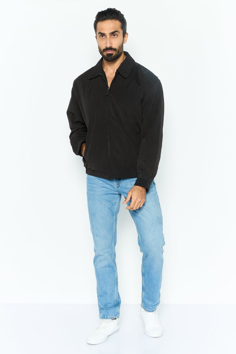 London Fog Men Plain Jacket Shirt, Black - Image 2
