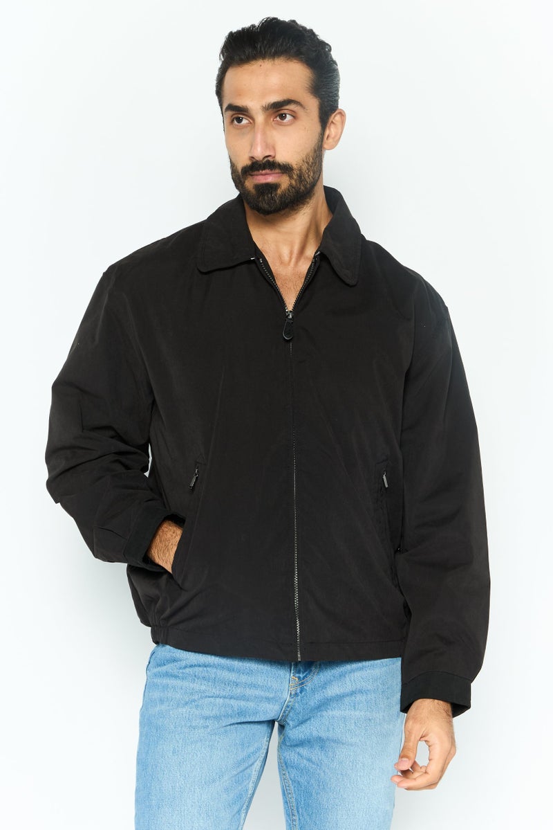 London Fog Men Plain Jacket Shirt, Black - Image 1