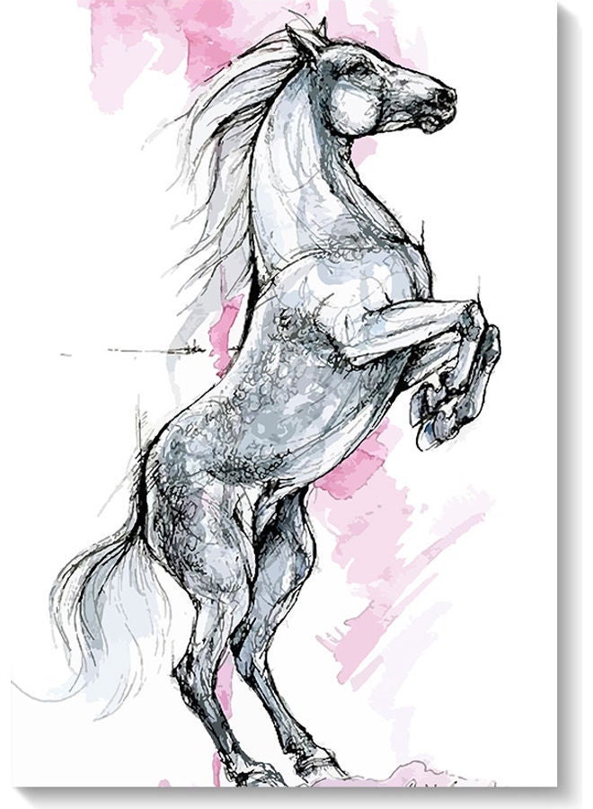 RYN Arabian Horse Wall Art multicolour 40x60cm - Image 2