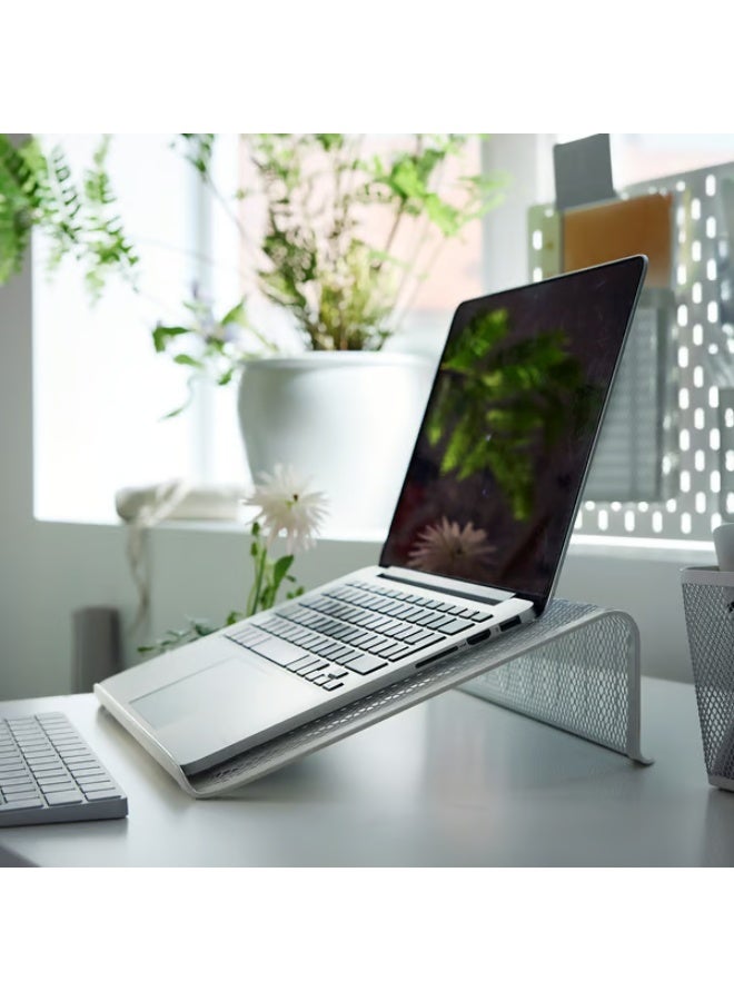 Premium Adjustable Laptop Support Stand – White | Portable Foldable Laptop Riser for Desk, Ergonomic Height Adjustment, Cooling Vent Design, Anti-Slip Base – Compatible with MacBook, HP, Dell & All Laptops - Image 5