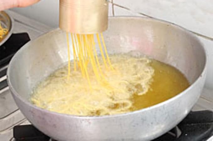 Manual Pasta Maker Machine Vintage Style Metal Press with Handle Iron Commercial Heavy Machine Sev Machine 2 Different Jali for Making Different Types of Sevaiya Gathiya Murukku Chakli Grey  - Image 3