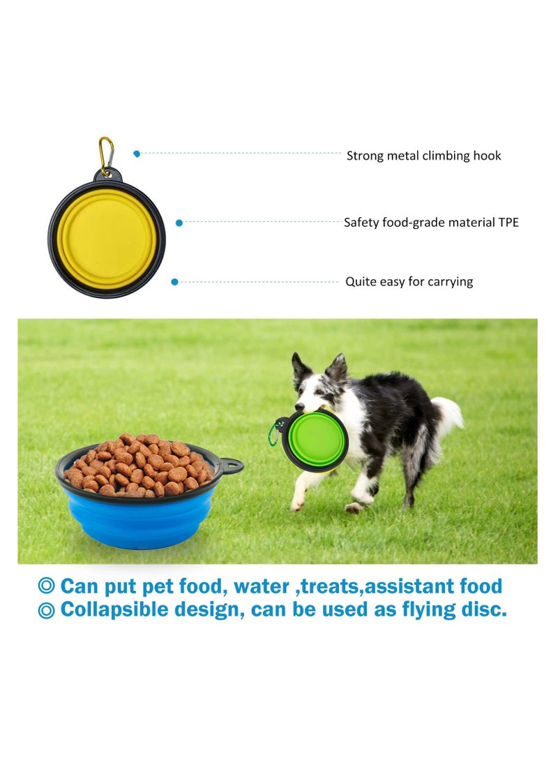 SYOSI - Dog Treat Training Pouch Bag, 3 Ways to Wear, Versatility dog treat pouch, Easily Carries Pet Toys, Kibble, Treats, Dog collapsible bowl, Built–in Poop Bag Dispenser (2pcs) (Blue + Pink) - Image 1