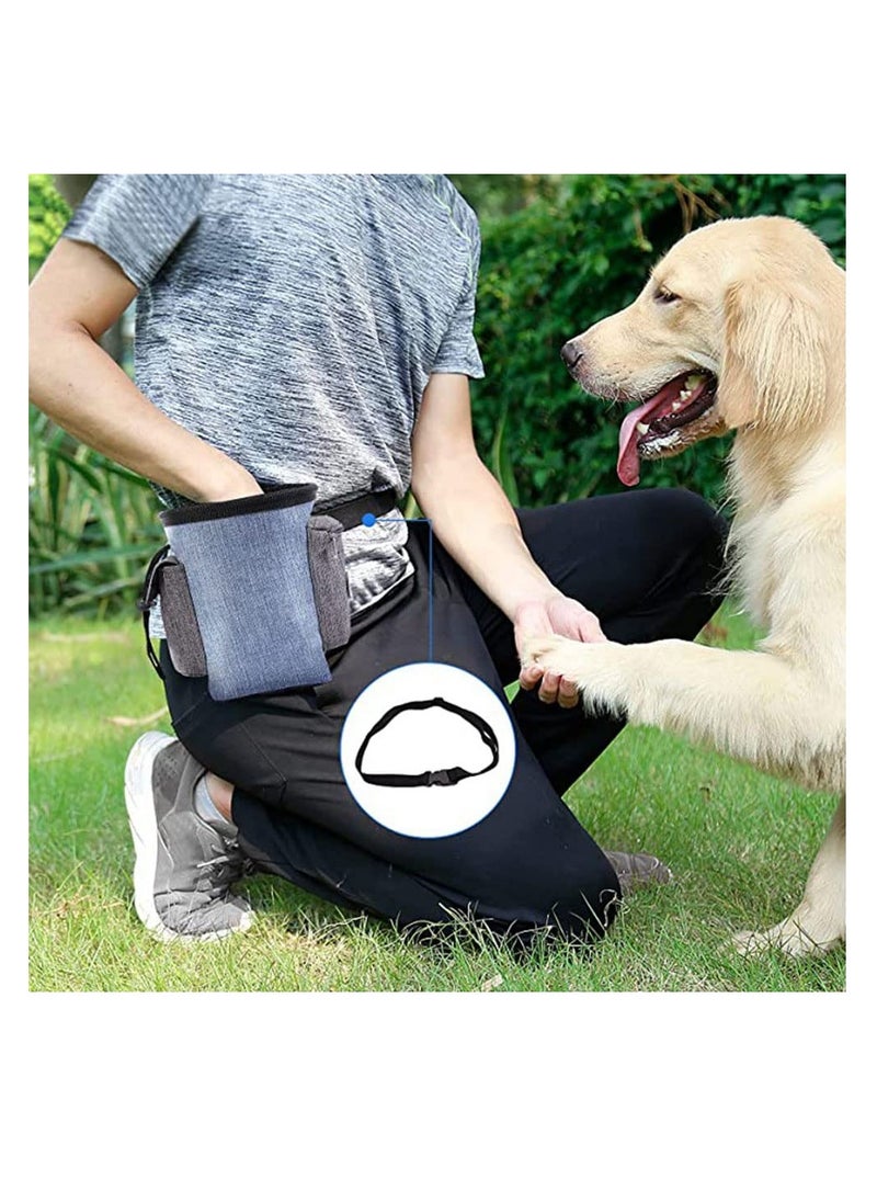 SYOSI - Dog Treat Training Pouch Bag, 3 Ways to Wear, Versatility dog treat pouch, Easily Carries Pet Toys, Kibble, Treats, Dog collapsible bowl, Built–in Poop Bag Dispenser (2pcs) (Blue + Pink) - Image 1