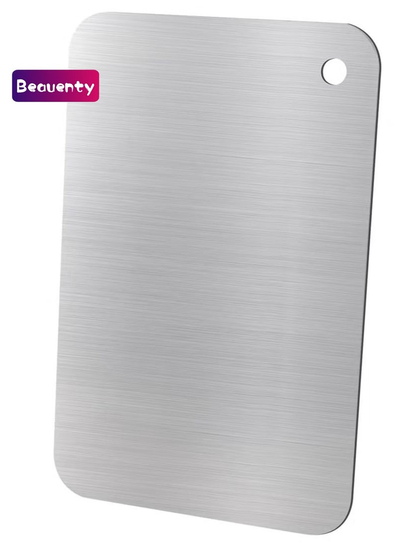 Beauenty 304 Stainless Steel Kitchen Cutting Board, Hanging Cutting Mat, Durable Non-Slip Meat and Vegetable Cutting Board, Dishwasher Safe, Double Sided Stainless Steel Cutting Board (30 * 20cm) - Image 1