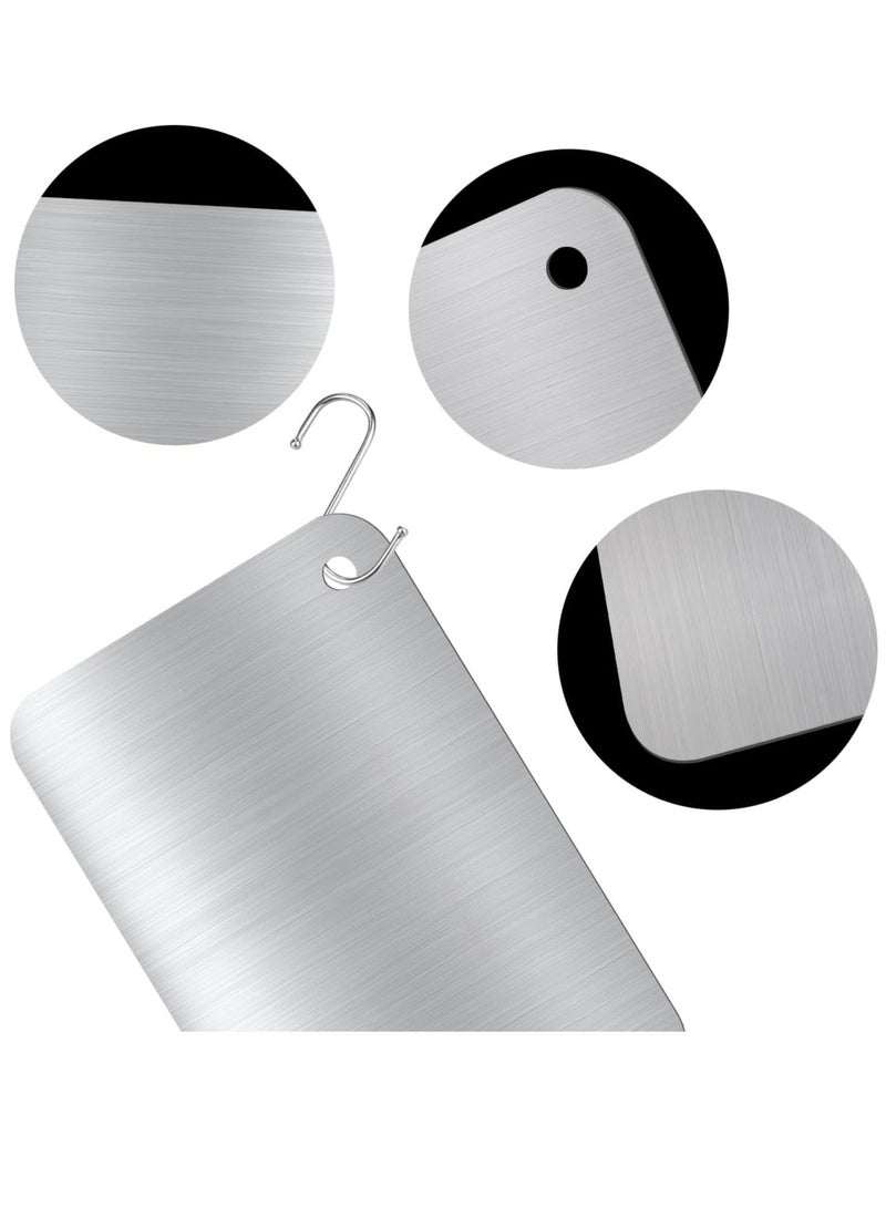 Beauenty 304 Stainless Steel Kitchen Cutting Board, Hanging Cutting Mat, Durable Non-Slip Meat and Vegetable Cutting Board, Dishwasher Safe, Double Sided Stainless Steel Cutting Board (30 * 20cm) - Image 2