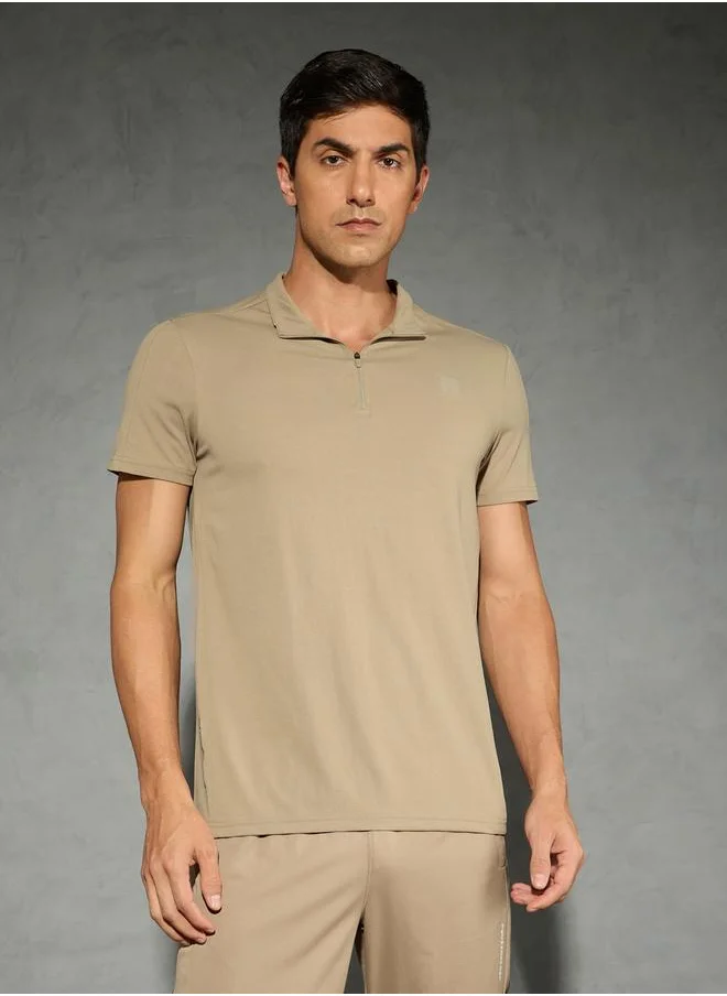 تكنوسبورت Technosport Solid Short Sleeve Stretch Polo T-Shirt