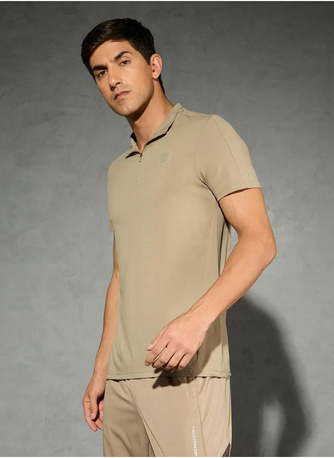 تكنوسبورت Technosport Solid Short Sleeve Stretch Polo T-Shirt