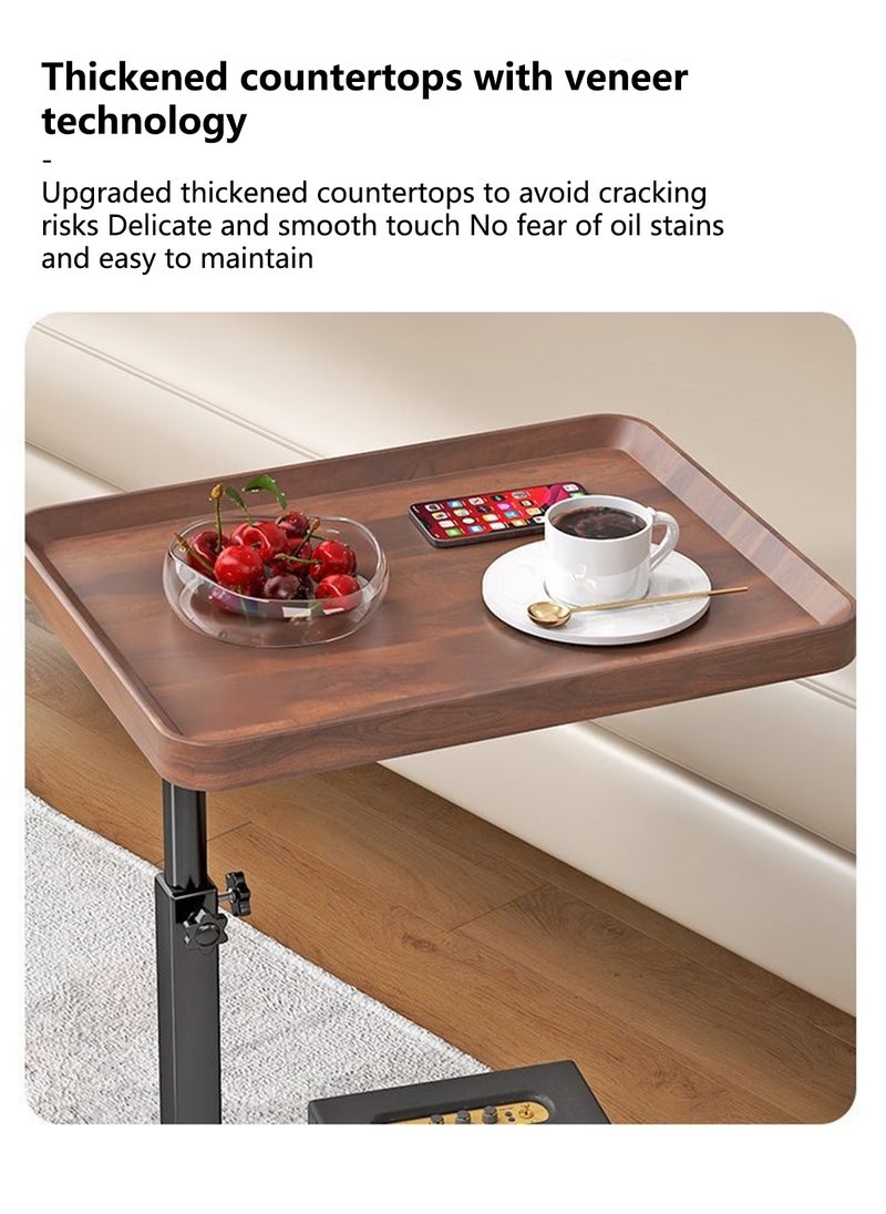 Sharpdo Nordic Retro Sofa Lifting Side Table, Movable Living Room Corner Sofa Side Table Small Side Table 40*30*40-80cm  - Image 4