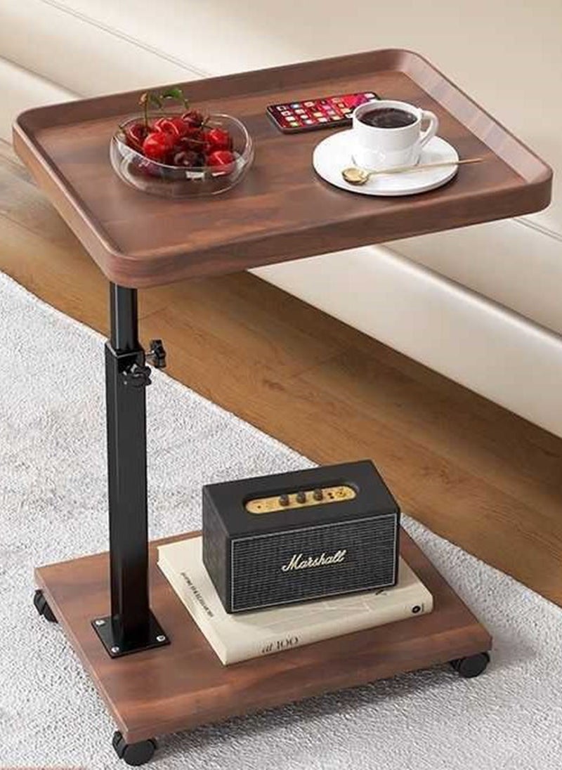 Sharpdo Nordic Retro Sofa Lifting Side Table, Movable Living Room Corner Sofa Side Table Small Side Table 40*30*40-80cm  - Image 2