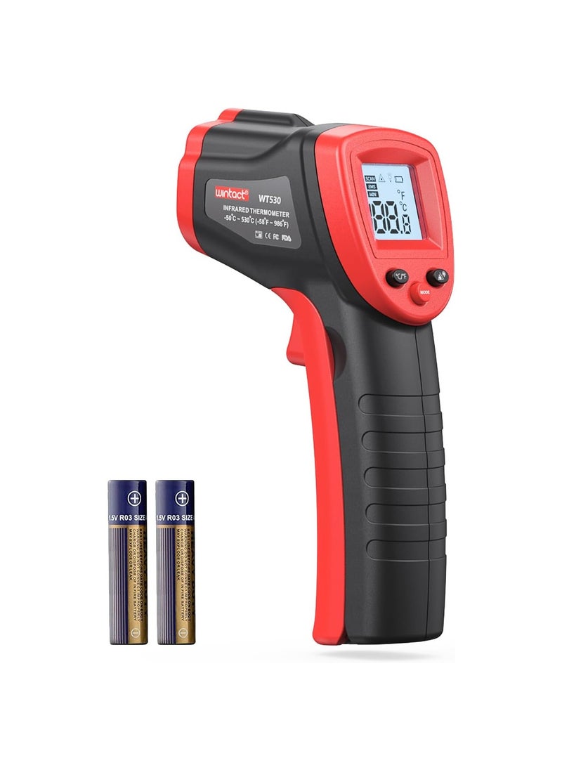 Generic Infrared Thermometer Gun, Digital Laser Surface Thermometer, Heat Temperature Gun for Kitchen Cooking Food Meat, Pizza Oven, Griddle Accessories, HVAC, Grill, Pool, Engine, -50℃ to 530℃  - Image 1