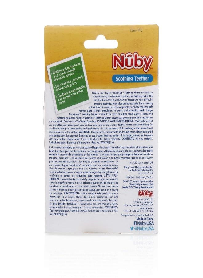 Nuby Nuby Happy Handimals Teething Mitten, Lion  - Image 2