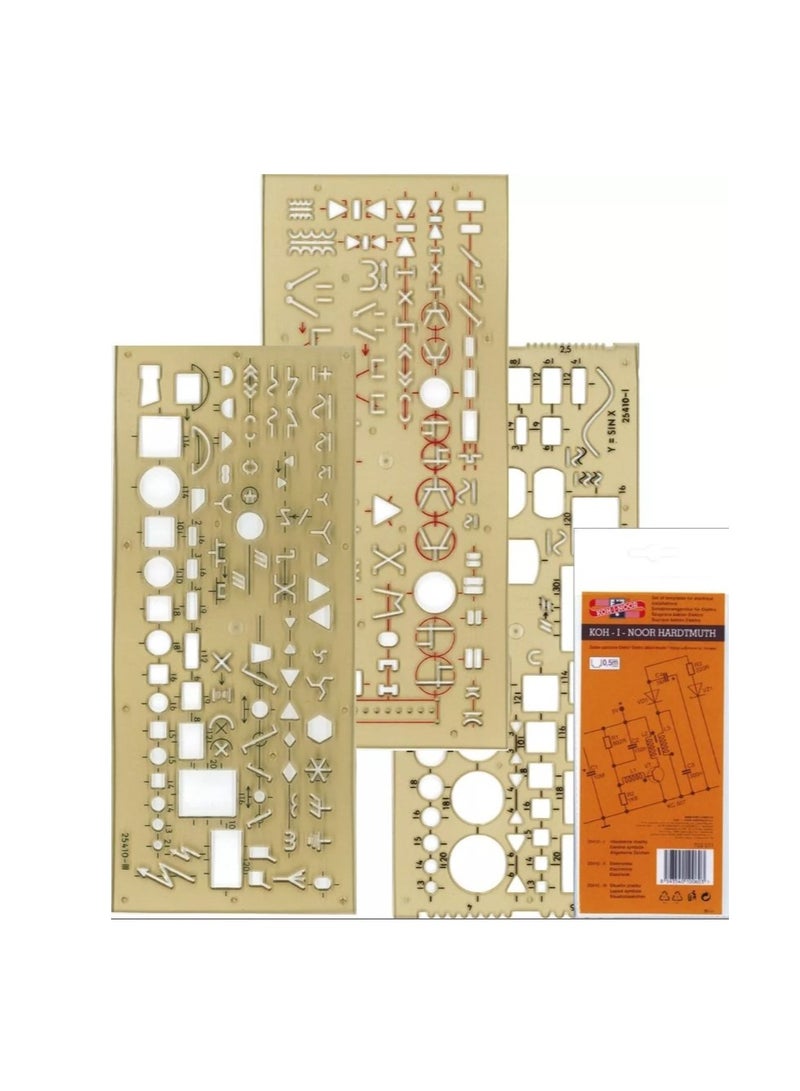 كوه-آي-نور Koh-I-Noor set of template -electric install Template Stencil - No:703071 - Image 4