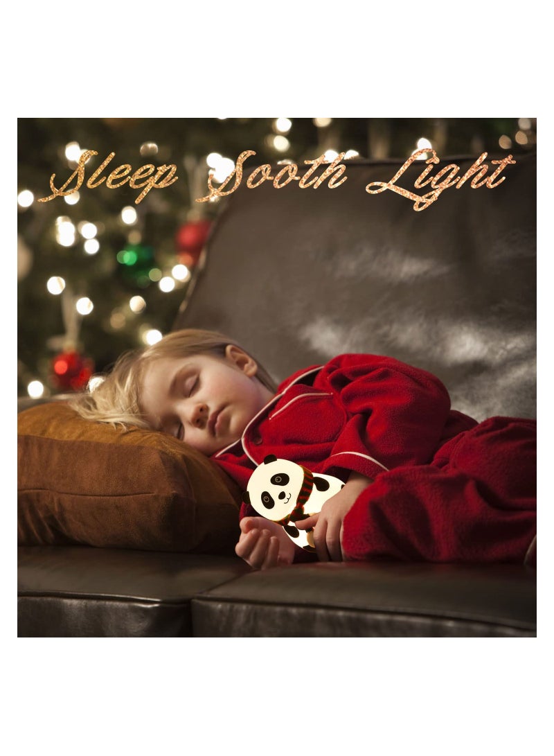 SYOSI Panda Night Lights for Kids Kawaii Nursery Silicone Night Light 7-Color Changing Lamp for Bedroom Aesthetic Room Decor Ieal Birthday Holiday Gifts Stress Relief Toy  - Image 5