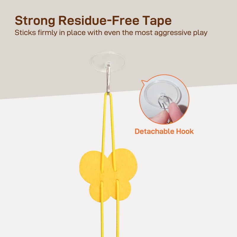 Potaroma Interactive Cat Feather Toys 5 Pcs, Cat Teaser Retractable Hanging Indoor Kitten Play Chase Exercise, Mental Physical Stimulation for All Breeds and Species - Image 5