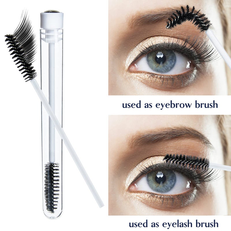 TUZAZO 80 Pieces Mascara Wand Tube Set 40 Diamond Empty Eyelash Brush Tubes Spoolies 40 Mascara Wand Lash Extension Brushes Applicators Makeup Tools (Black Lash Style) - Image 5