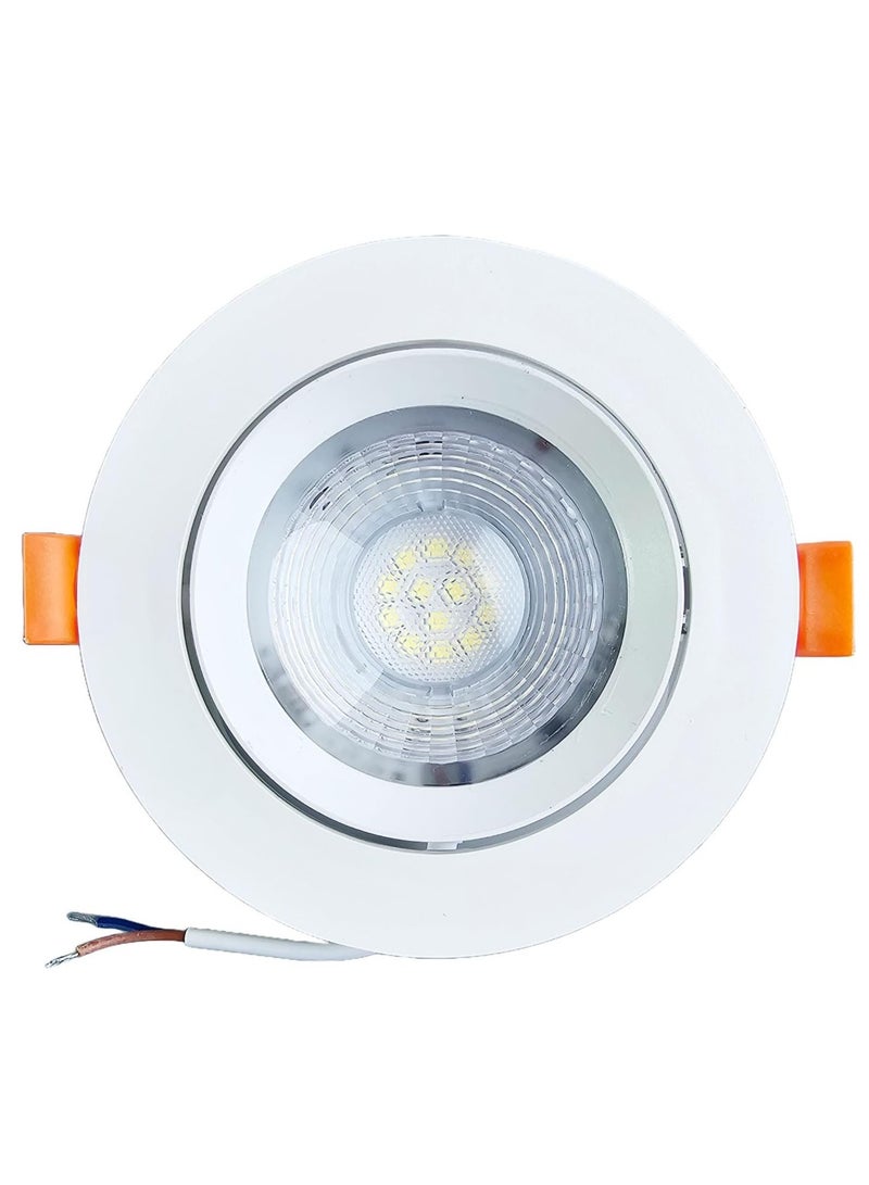 12 واط ضوء النهار أبيض بارد 6500 ك Spot LED موفر للطاقة PC بلاستيك بولي كربونات زاوية مدمجة في السقف. - Image 1