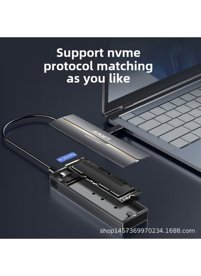 Generic Yijie Solid State SSDM. 2 Hard Disk Box Computer External Type-c/usb Mobile Phone External NVME Protocol Solid State Drive-Color:Sd310n Supports Single Nvme Protocol M.2 Solid State  - Image 1