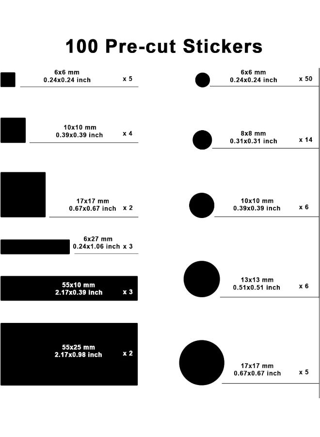 Mmcrz Led Light Blocking Stickers,  Led Light Blackout Sticker Light Dimming Stickers, Led Filters Dimming Sheets For Routers, Tv Led Covers Blackout (Black-5 Sheet)  - Image 2