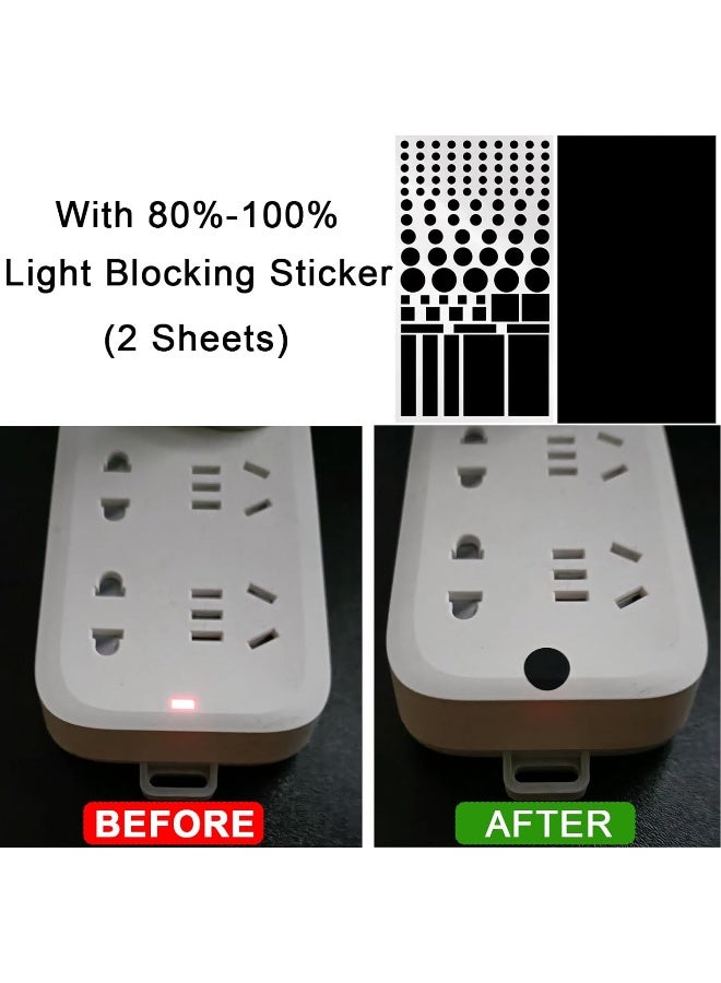 Mmcrz Led Light Blocking Stickers,  Led Light Blackout Sticker Light Dimming Stickers, Led Filters Dimming Sheets For Routers, Tv Led Covers Blackout (Black-5 Sheet)  - Image 4