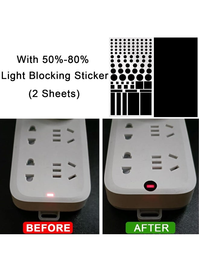 Mmcrz Led Light Blocking Stickers,  Led Light Blackout Sticker Light Dimming Stickers, Led Filters Dimming Sheets For Routers, Tv Led Covers Blackout (Black-5 Sheet)  - Image 5