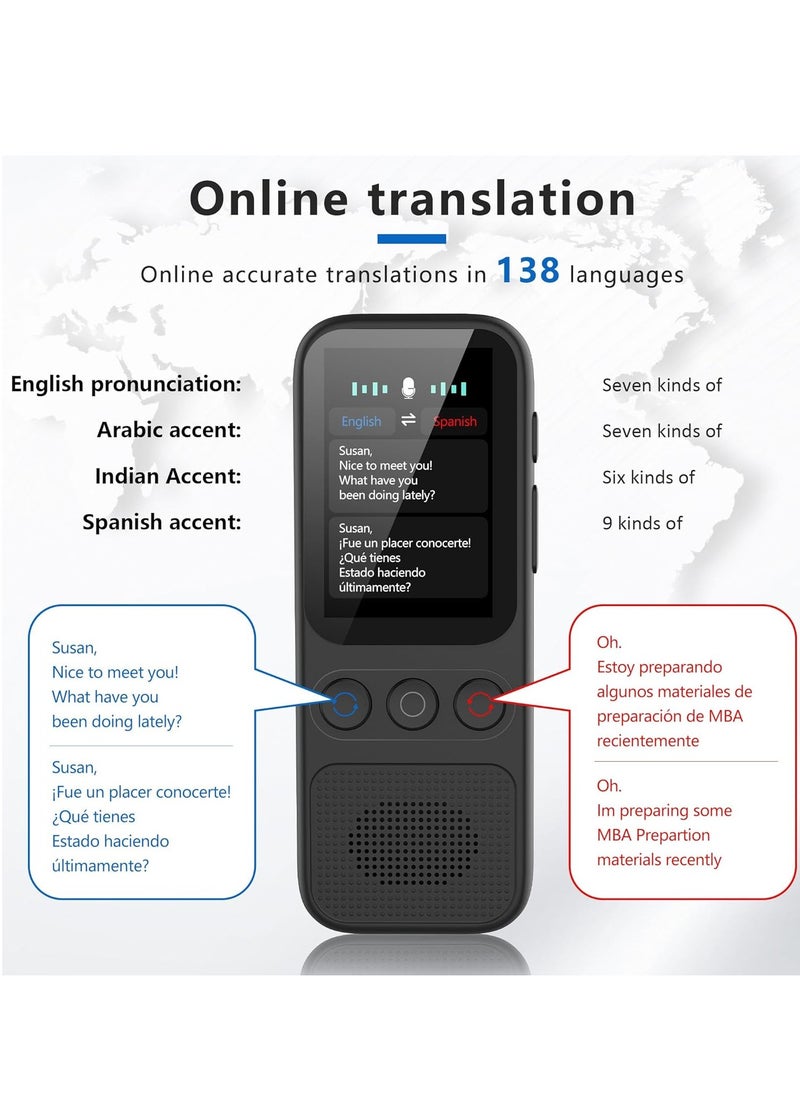 Language Translator Device, 138 Languages Supported, Instant Offline Language Translator Device, Voice Translator Offline