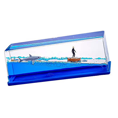 Honsheng Unsinkable Surfing Boy Wave Boat Fluid Toy in a Box bottle Acrylic Paperweight Desk Decorations Toy Gifts Liquid Wave Cruise Fluid Ship Ornament for Car - Image 1