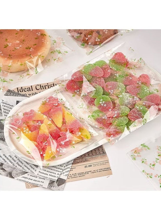HS Self Adhesive Cookie Bags, Plastic Clear Treat Bags Sealable Candy Bags For Packaging Candy Cookies Bakery Party Favor Gift Giving, Small Bags For Cookies, Sweets, Jewelry (100PCS, 3.9 x 3.9")  - Image 4