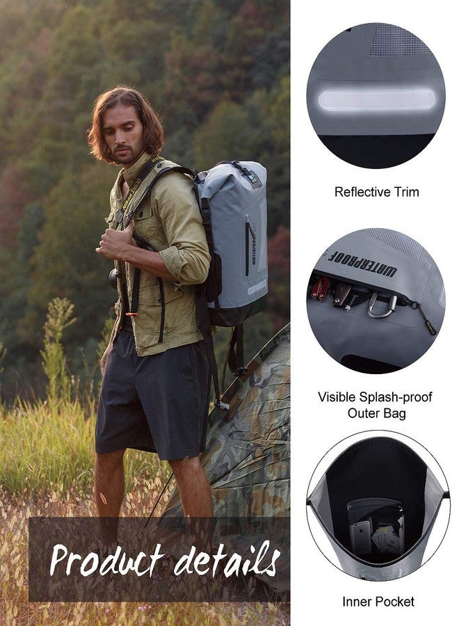IDRYBAG Waterproof Backpack for Men 20L/30L/40L, Floating Dry Bag Kayak, Dry Backpack Hiking - Image 3