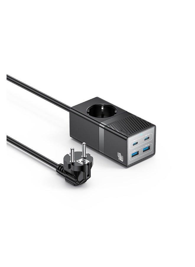 Beauenty Five-in-one charging 40W gallium nitride fast charging 1AC+2A+2C desktop fast charging patch panel - Image 2