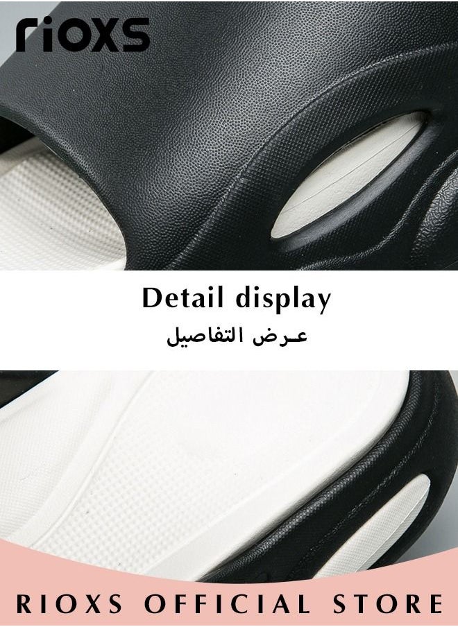 ريوكس النعال للنساء الرجال الراحة النعال السميك النعال لينة غير انزلاقية دعم النعال مفتوحة الأصابع أحذية غير رسمية للاستحمام الشاطئ في الهواء الطلق يوميا ارتداء النعال خفيفة الوزن  - Image 5