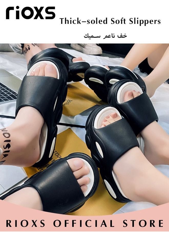 ريوكس النعال للنساء الرجال الراحة النعال السميك النعال لينة غير انزلاقية دعم النعال مفتوحة الأصابع أحذية غير رسمية للاستحمام الشاطئ في الهواء الطلق يوميا ارتداء النعال خفيفة الوزن  - Image 3