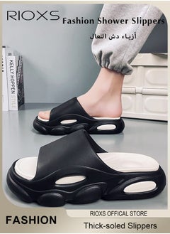 ريوكس النعال للنساء الرجال الراحة النعال السميك النعال لينة غير انزلاقية دعم النعال مفتوحة الأصابع أحذية غير رسمية للاستحمام الشاطئ في الهواء الطلق يوميا ارتداء النعال خفيفة الوزن  - Image 2