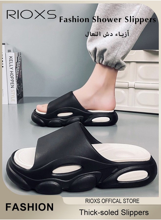 ريوكس النعال للنساء الرجال الراحة النعال السميك النعال لينة غير انزلاقية دعم النعال مفتوحة الأصابع أحذية غير رسمية للاستحمام الشاطئ في الهواء الطلق يوميا ارتداء النعال خفيفة الوزن  - Image 2