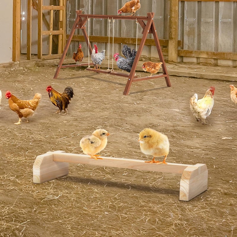 Petsfit Chick Roosting Bar Prevent Rotation Design, Solid Wooden Thicken Rooster Perch for Coop and Brooder for Birds, Baby - Image 5