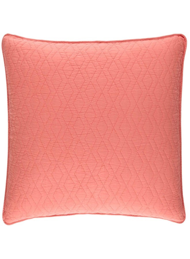 Pine Cone Hill Birdie Coral Quilted Sham, King Size, Coral Solid Pattern - Image 5