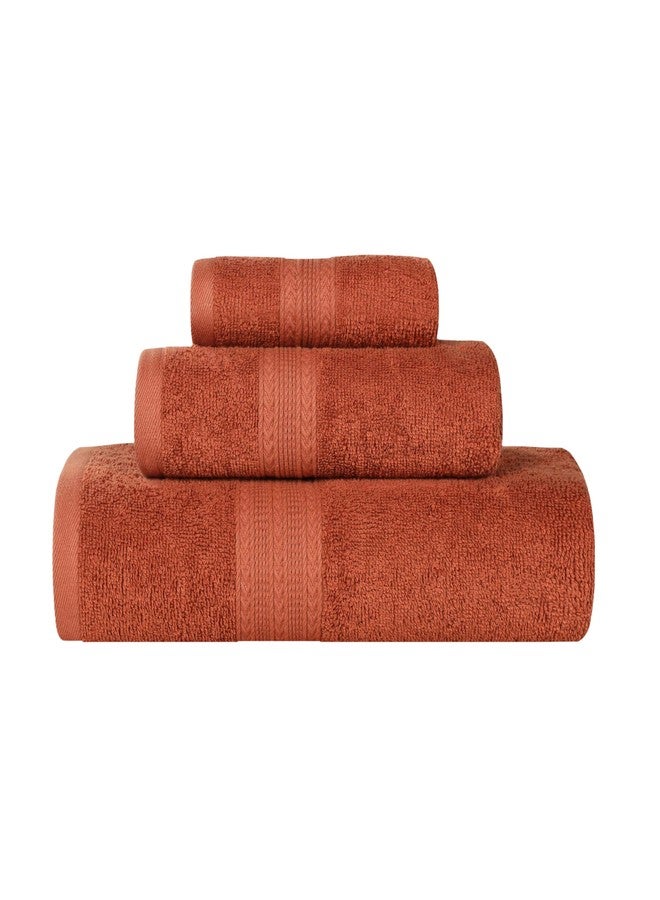 Superior Eco-Friendly Cotton 3-Piece Towel Set, Bathroom, Shower, Quick Dry Home Essentials, Lightweight, Sustainable Towels, 1 Bath, 1 Hand, 1 Face Towel, Washcloth, Highly Absorbent, Copper - Image 2