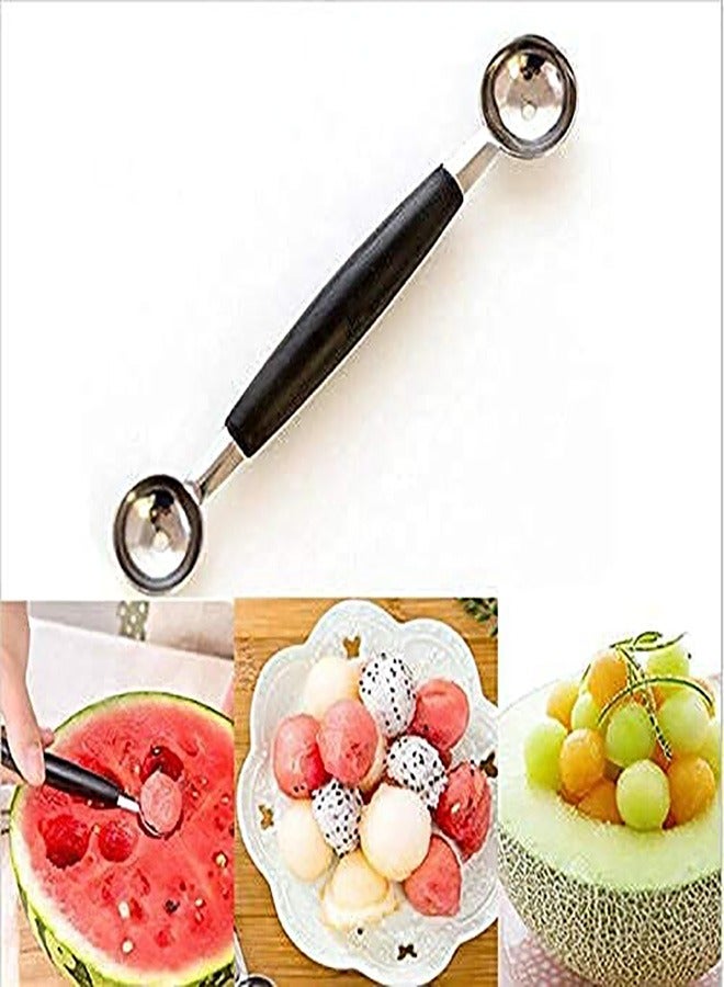 SOLDOUT Double End Melon Baller Scoop Fruit Spoon Ice Cream Sorbet Cooking Tool Kitchen Accessories Gadgets - Image 3