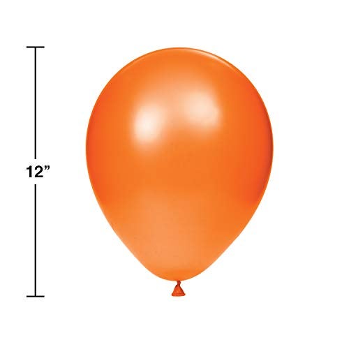 Creative Converting 15 Count Latex Balloons, 12", Sunkissed Orange - Image 2