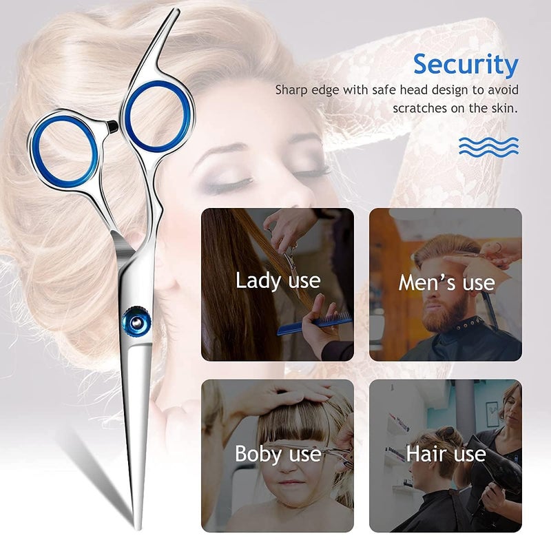 WICHARSH Professional Hair Cutting Barber Scissors Kit - 6.7 Inch Hairdressing Scissors with 3 Combs, Haircut Cloak and Hair Clips Hairdresser for Men and Women (10Pcs) - Image 4