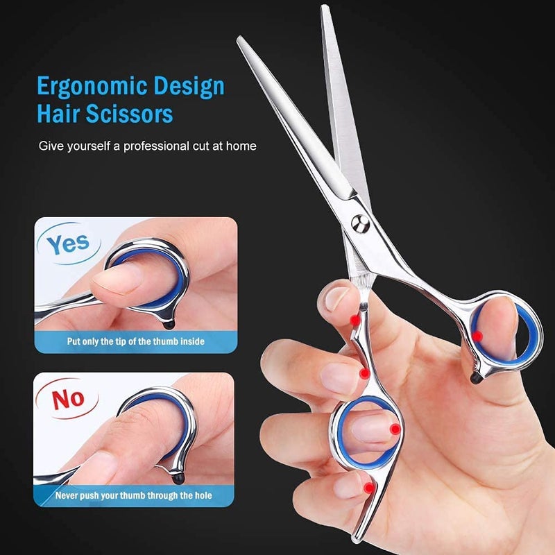 WICHARSH Professional Hair Cutting Barber Scissors Kit - 6.7 Inch Hairdressing Scissors with 3 Combs, Haircut Cloak and Hair Clips Hairdresser for Men and Women (10Pcs) - Image 5